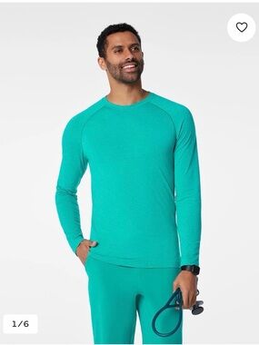 Figs Underscrub/workout top in Lagoon - M